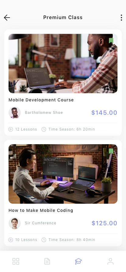 E-learning Mobile App UI Kit - Screenshot 3