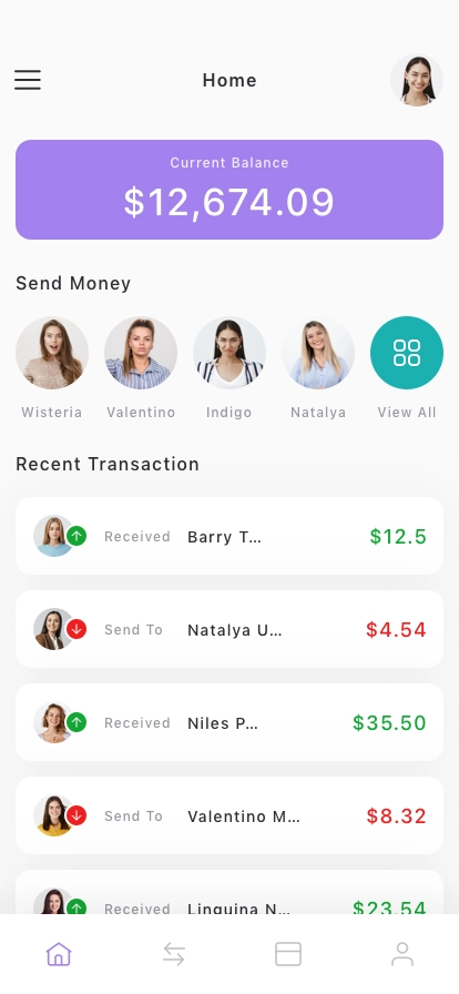 Personal Wallet Mobile App UI Kit - Screenshot 2