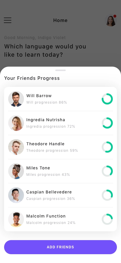 Language Learning Mobile App UI Kit - Screenshot 4