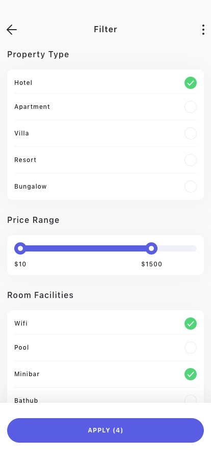 Hotel & Guesthouse Booking Mobile App UI Kit - Screenshot 4