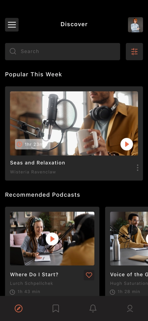 Podcast Platform Mobile App UI Kit - Screenshot 1