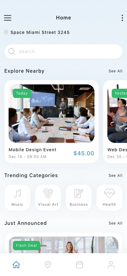 Event Booking Mobile App UI Kit - Screenshot 1