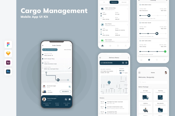 Cargo Management Mobile App UI Kit