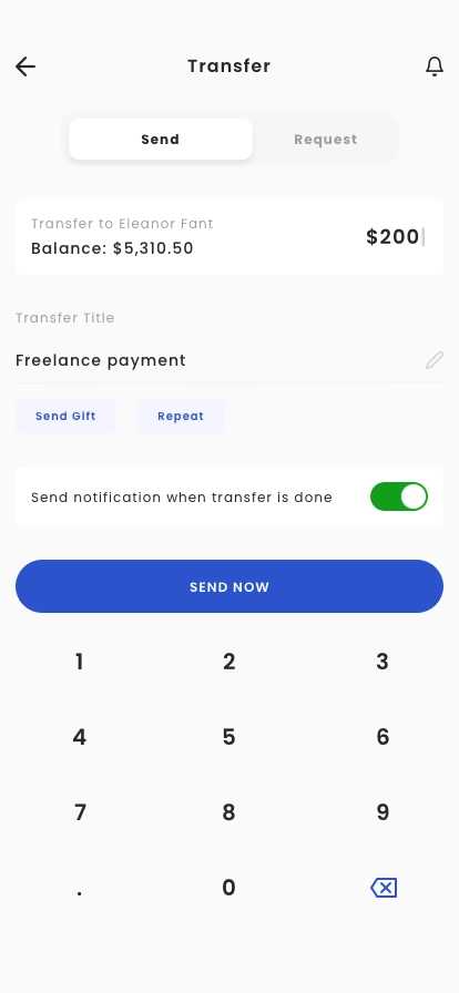 Personal Transfer Money Mobile App UI Kit - Screenshot 5