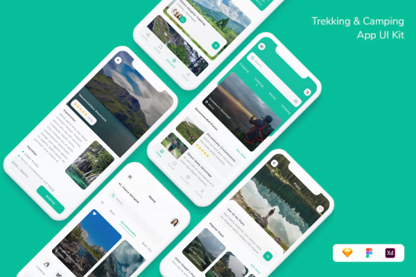 Trekking & Camping App UI Kit