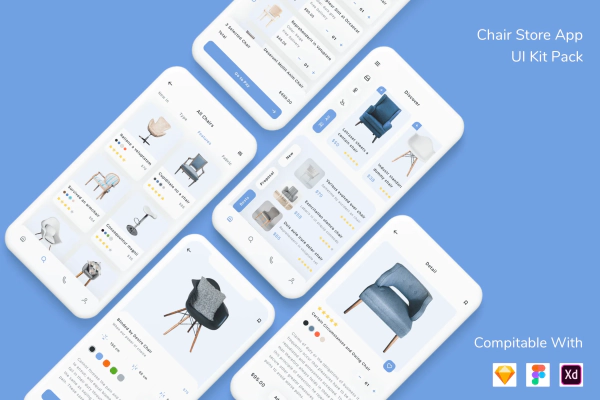 Chair Store App UI Kit Pack