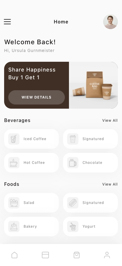 Coffee Ordering Mobile App UI Kit - Screenshot 1