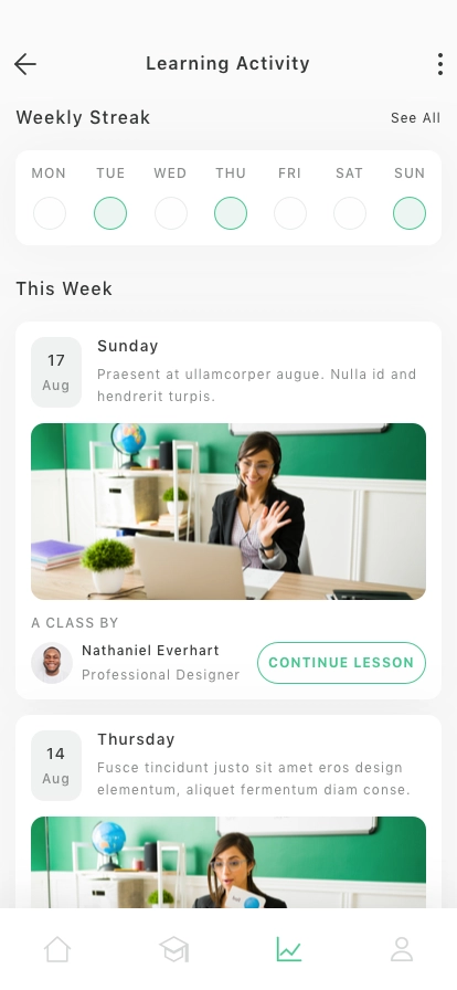 Learning & Online Class Mobile App UI Kit for Figma, Sketch & XD ...