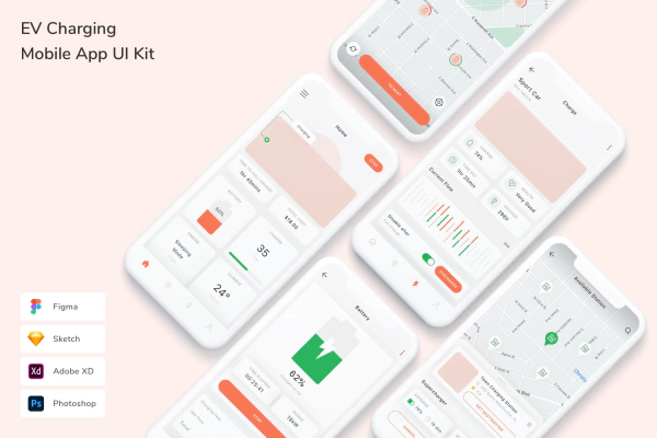 EV Charging Mobile App UI Kit