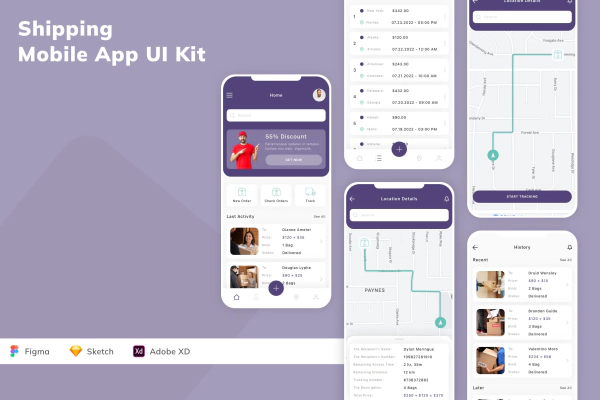 Shipping Mobile App UI Kit