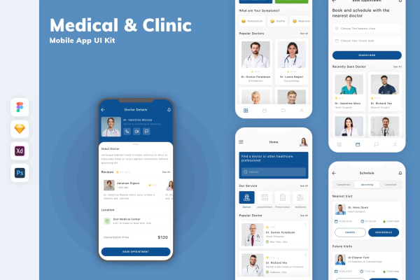 Medical & Clinic Mobile App UI Kit