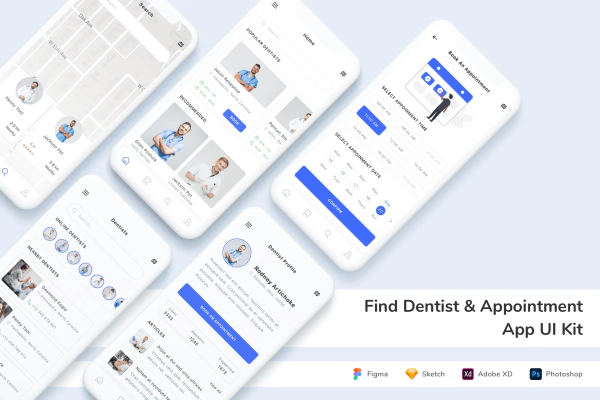 Find Dentist & Appointment App UI Kit