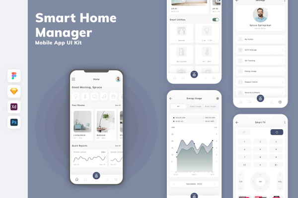 Smart Home Manager Mobile App UI Kit