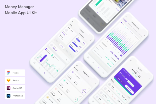 Money Manager Mobile App UI Kit