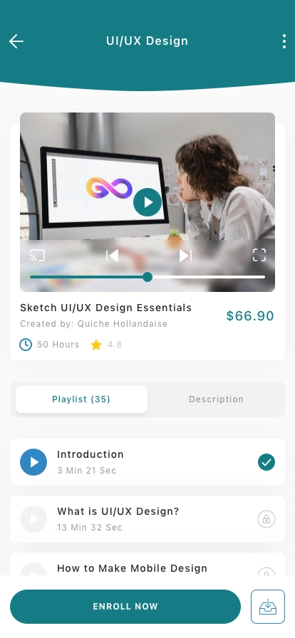 Virtual Classroom Mobile App UI Kit - Screenshot 3