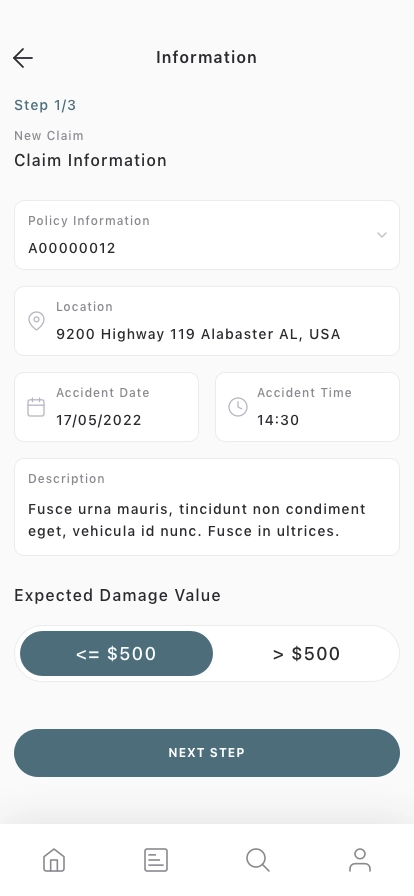 Auto Insurance Mobile App UI Kit - Screenshot 5