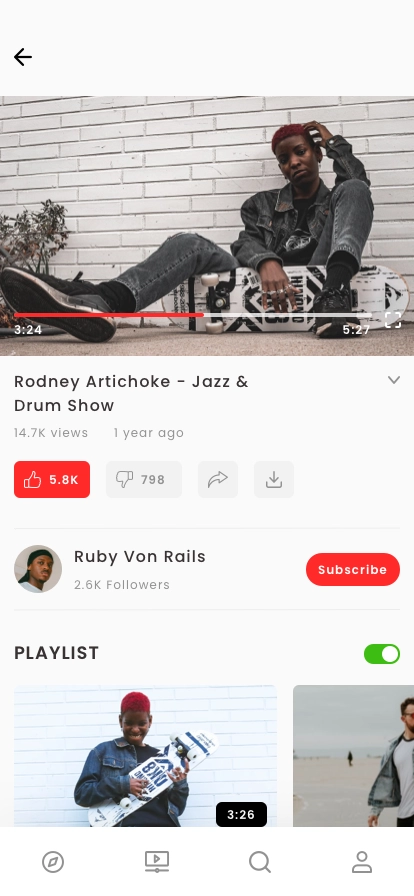 Online Video Streaming Mobile App UI Kit - Screenshot 4