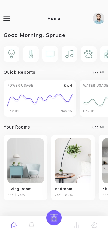 Home Automation Mobile App UI Kit - Screenshot 1