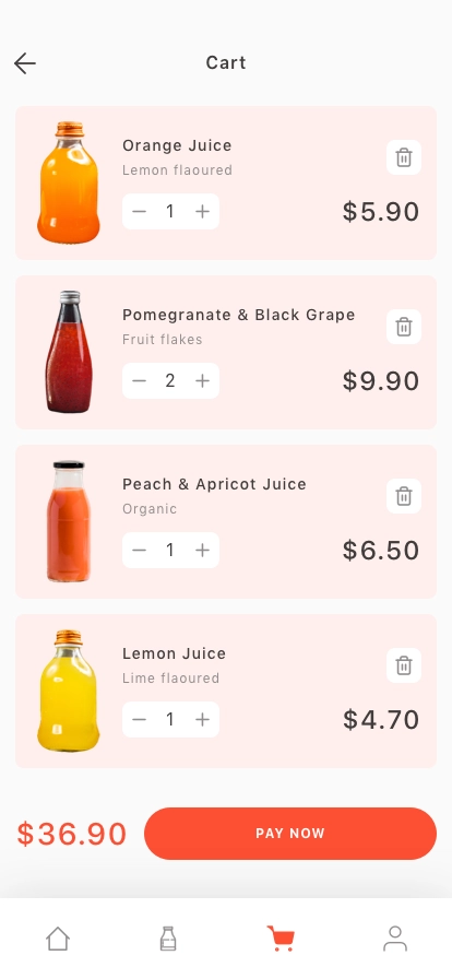 Fruit Juice Delivery App UI Kit for Figma, Sketch & XD | UIworkshop
