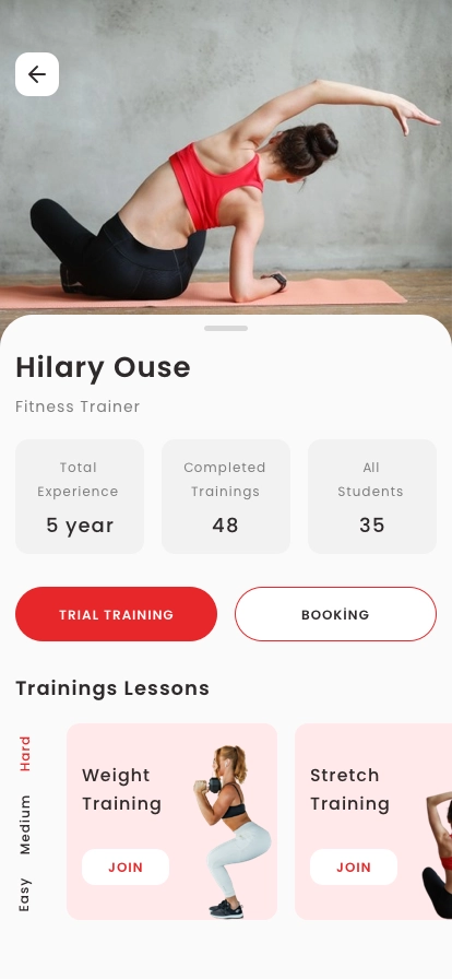 Personal Trainer Mobile App UI Kit - Screenshot 4