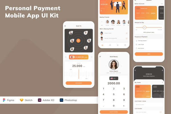 Personal Payment Mobile App UI Kit
