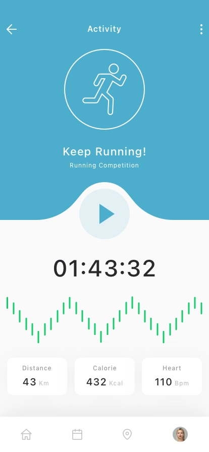 Activity Tracker Mobile App UI Kit - Screenshot 2