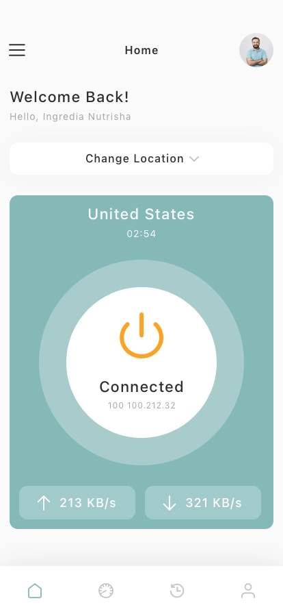 VPN & Speed Test Mobile App UI Kit - Screenshot 3