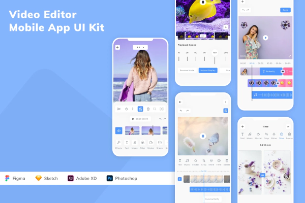 Video Editor Mobile App UI Kit
