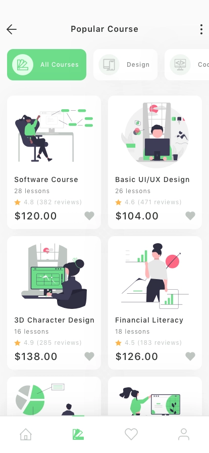 Online Course Mobile App UI Kit - Screenshot 2