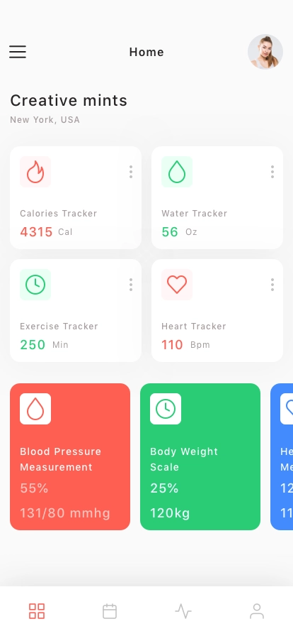 Blood Pressure Mobile App UI Kit - Screenshot 1