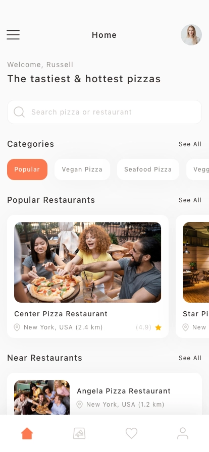 Pizza Delivery Mobile App UI Kit - Screenshot 1