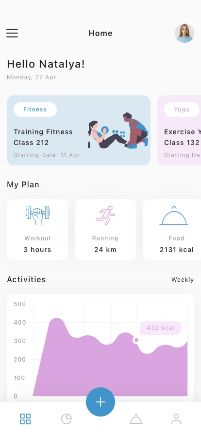 Fitness & Workout Tracker Mobile App UI Kit - Screenshot 1