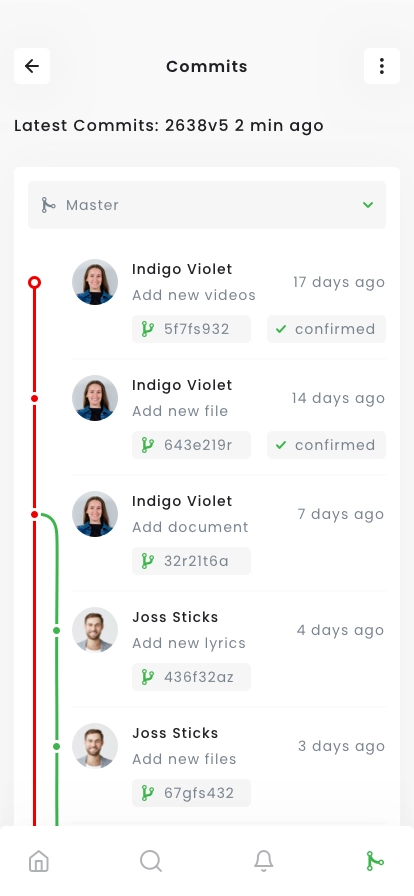 Git Version Control System & Repo Mobile App UI Kit - Screenshot 5