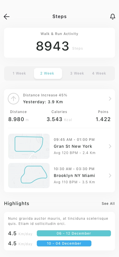 Healthcare Tracker Mobile App UI Kit - Screenshot 2
