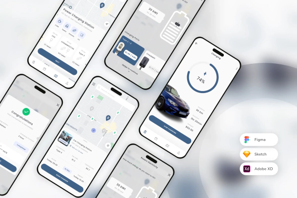 Electric Car Charging Stations Mobile App UI Kit