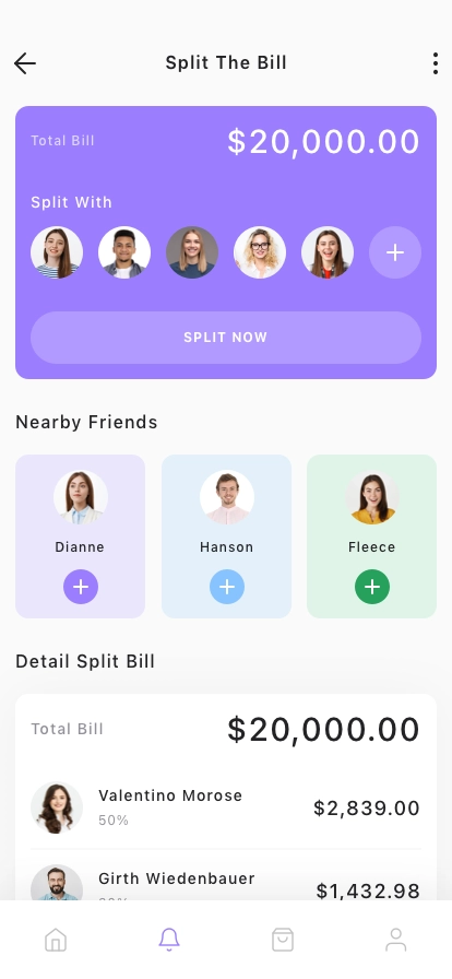 Split Bill Mobile App UI Kit - Screenshot 3