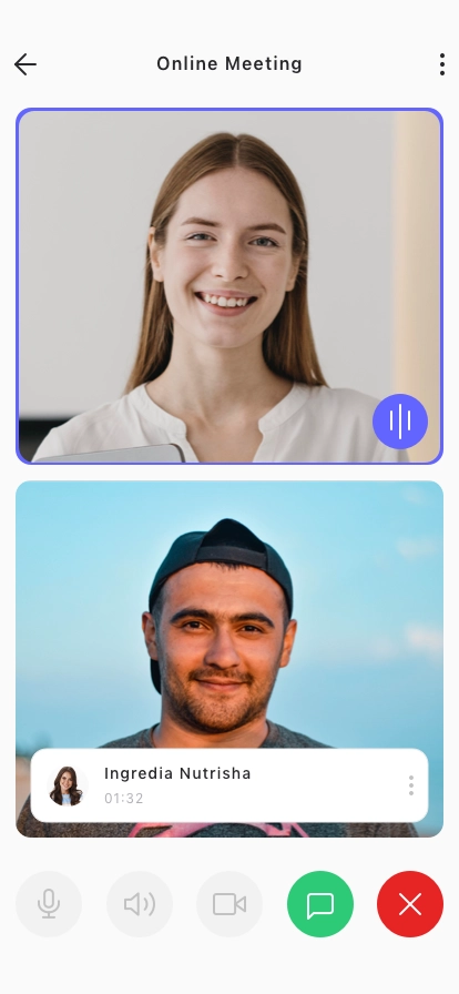 Voice Conference Mobile App UI Kit - Screenshot 5