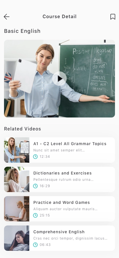 Online Learning Mobile App UI Kit - Screenshot 4