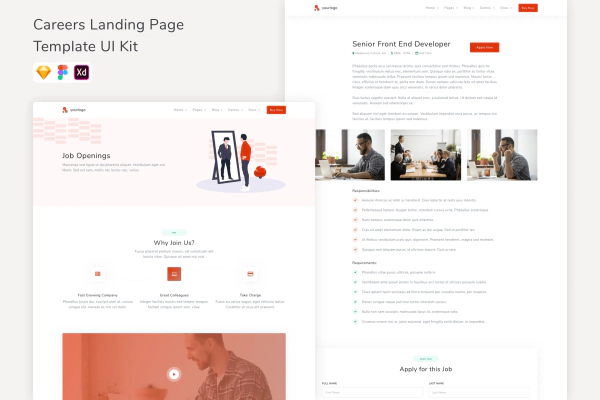 Careers Landing Page Template UI Kit