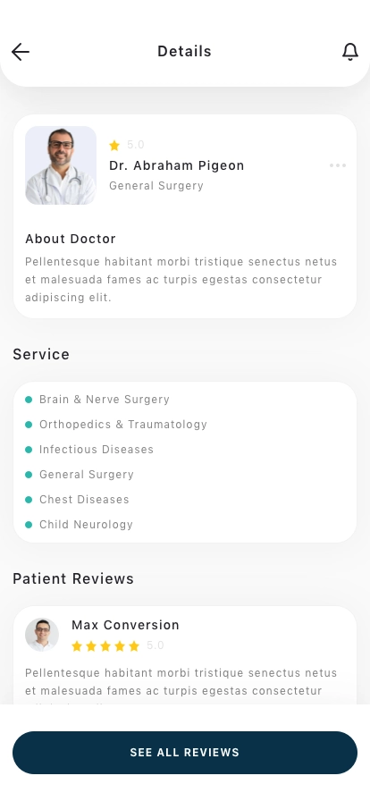 Medical Services Mobile App UI Kit - Screenshot 4