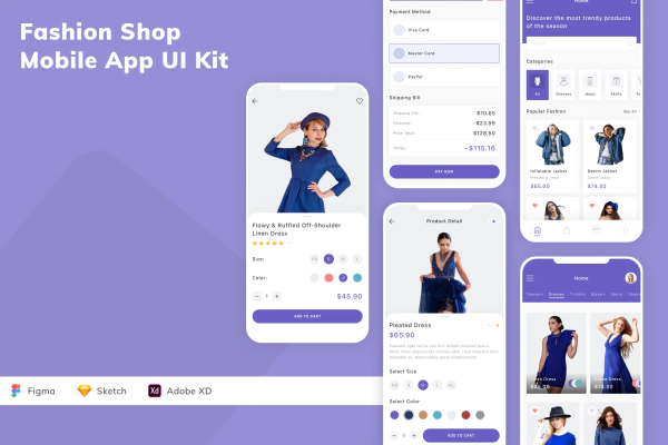 Fashion Shop Mobile App UI Kit
