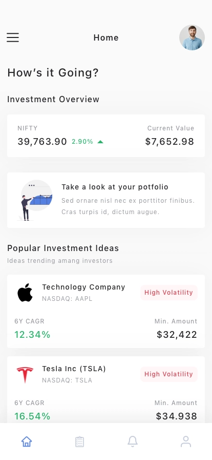 Forex & Investment App UI Kit - Screenshot 1