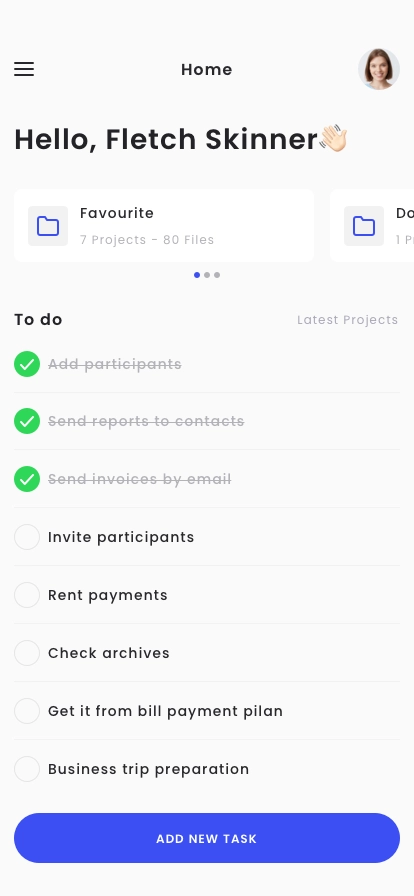 Work & Task Planner App UI Kit - Screenshot 1