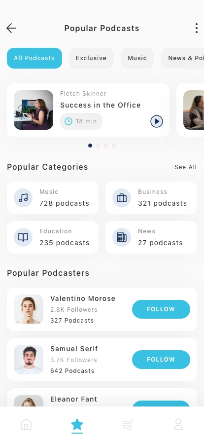 Podcast Mobile App UI Kit - Screenshot 2