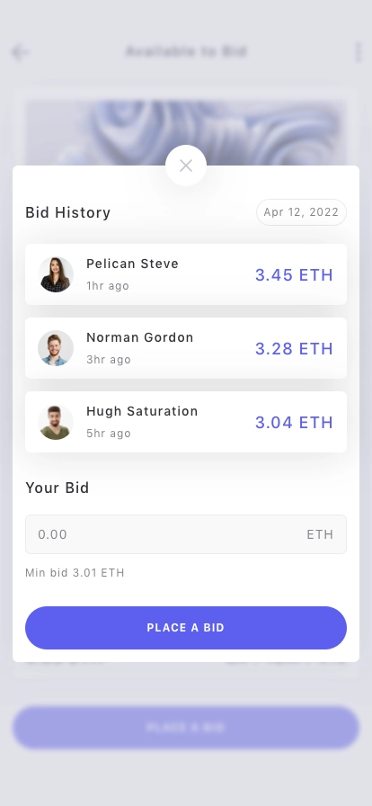 NFT Bidding App UI Kit - Screenshot 5