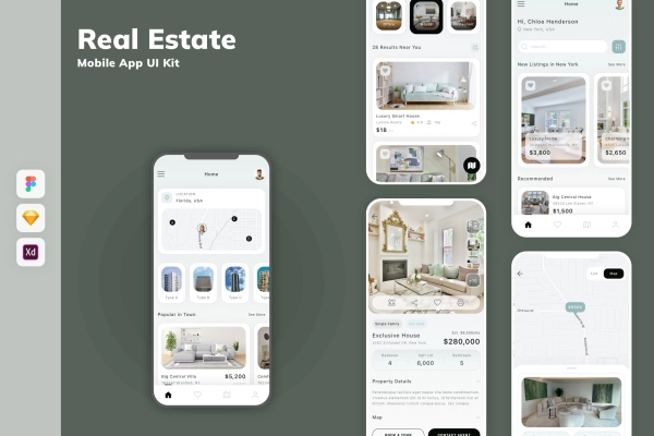 Real Estate Mobile App UI Kit