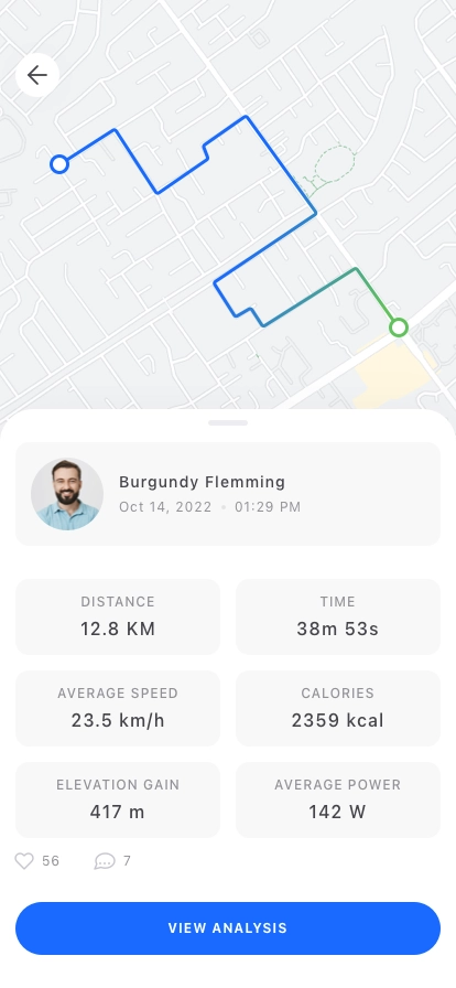 Cycling Mobile App UI Kit - Screenshot 3