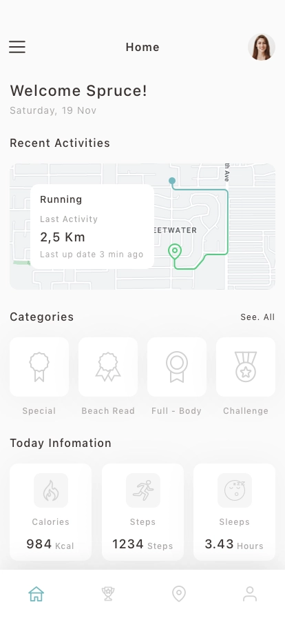 Workout & Fitness Mobile App UI Kit - Screenshot 1