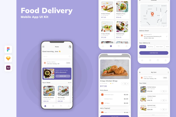 Food Delivery Mobile App UI Kit
