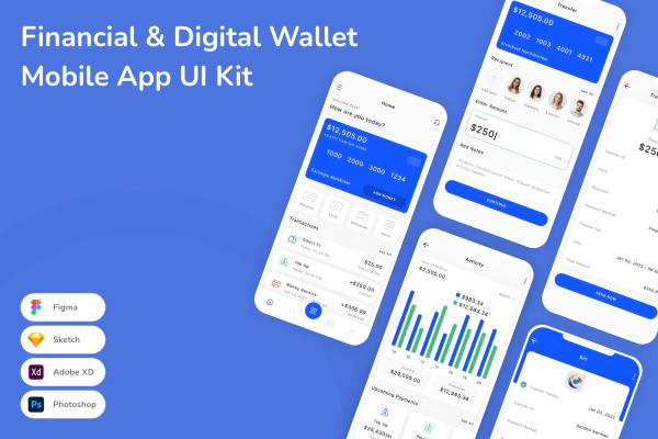 Financial & Digital Wallet Mobile App UI Kit